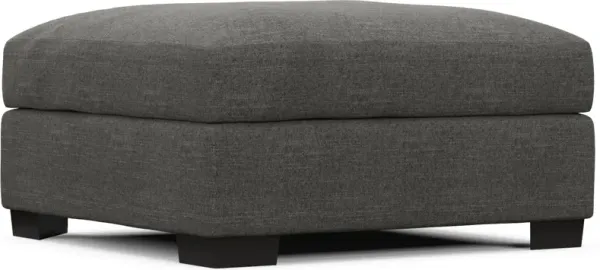 Beckham Hybrid Comfort Ottoman - Curious Charcoal