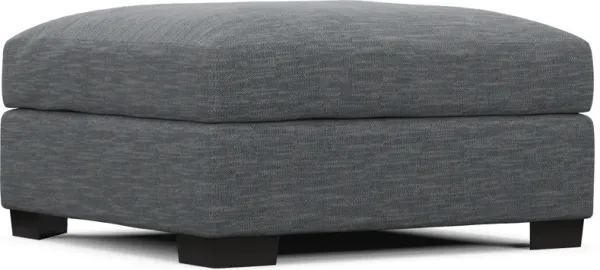 Beckham Hybrid Comfort Ottoman - Dudley Indigo
