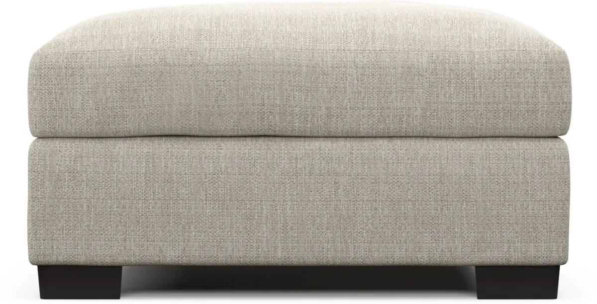 Beckham Hybrid Comfort Ottoman - Mason Porcelain