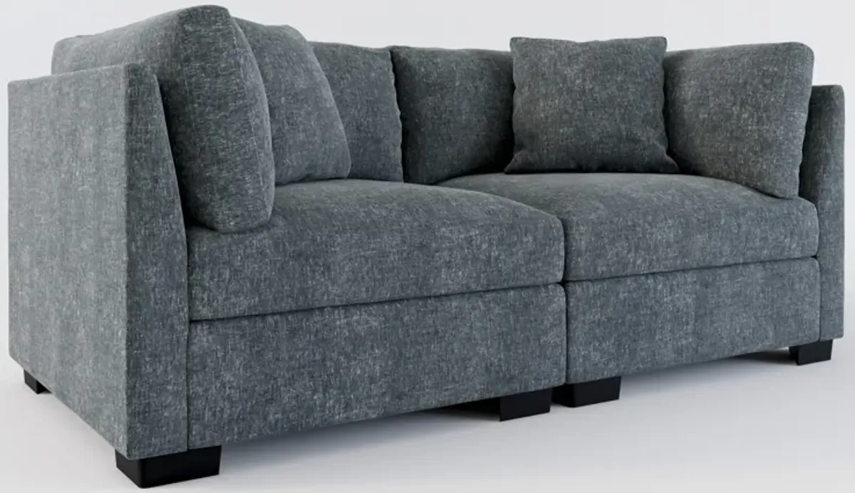 Beckham Hybrid Comfort 2-Piece Sofa - Contessa Shadow