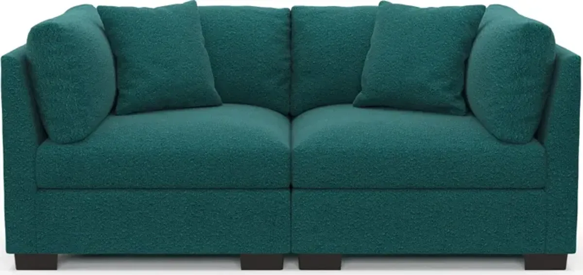 Beckham Hybrid Comfort 2-Piece Sofa - Bloke Peacock