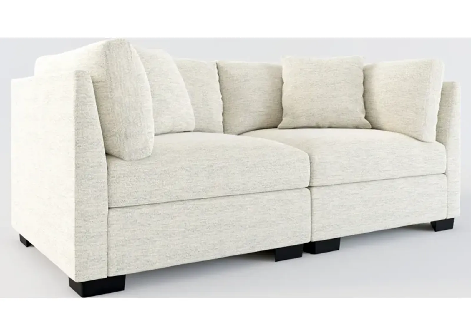 Beckham Hybrid Comfort 2-Piece Sofa - Merino Chalk