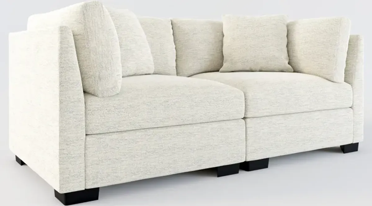 Beckham Hybrid Comfort 2-Piece Sofa - Merino Chalk