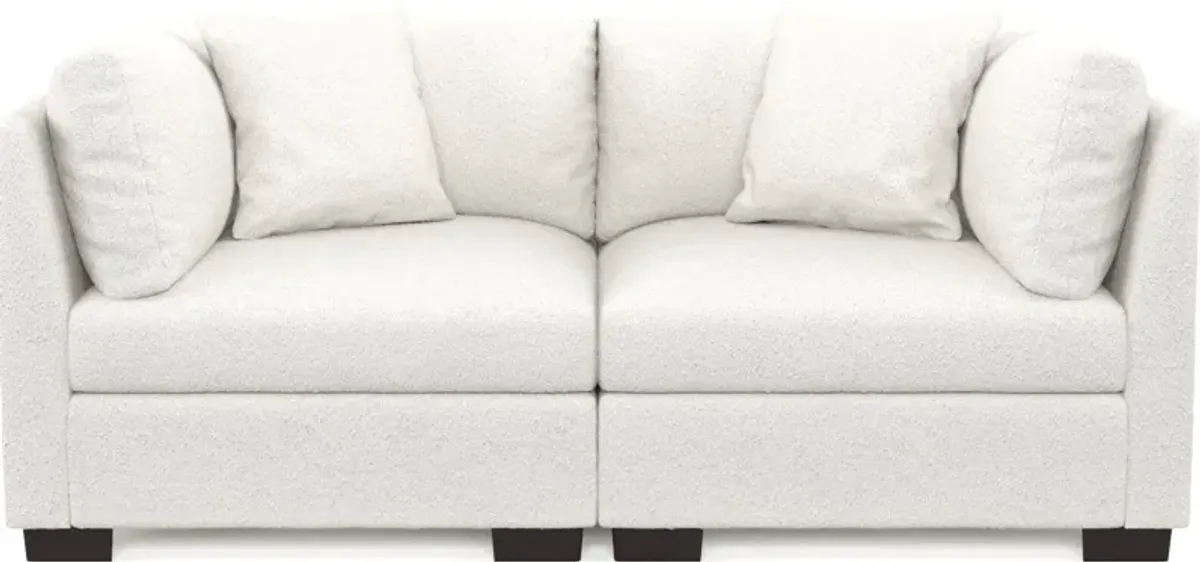 Beckham Hybrid Comfort 2-Piece Sofa - Bloke Snow