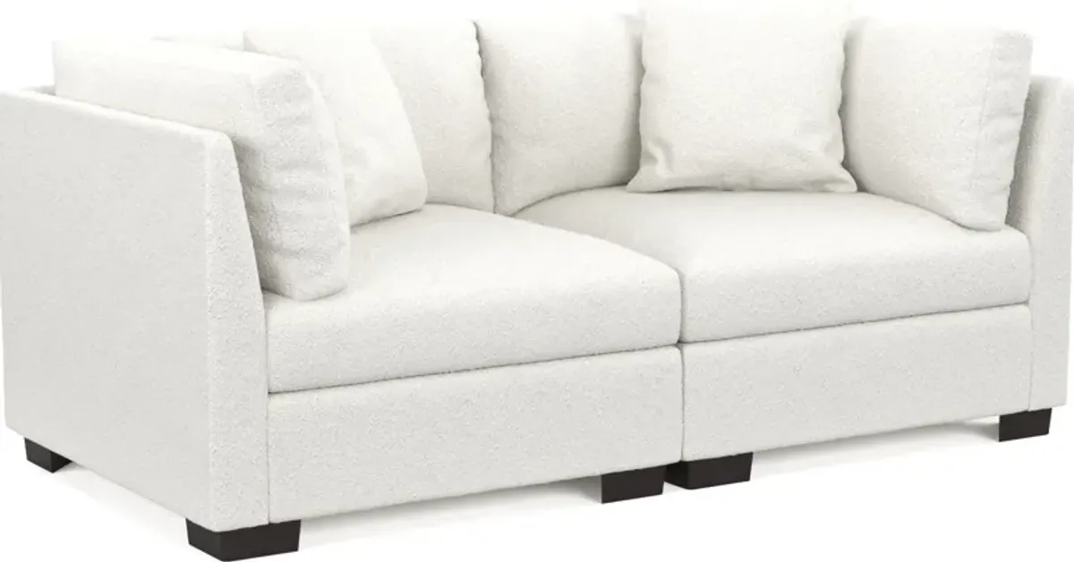 Beckham Hybrid Comfort 2-Piece Sofa - Bloke Snow