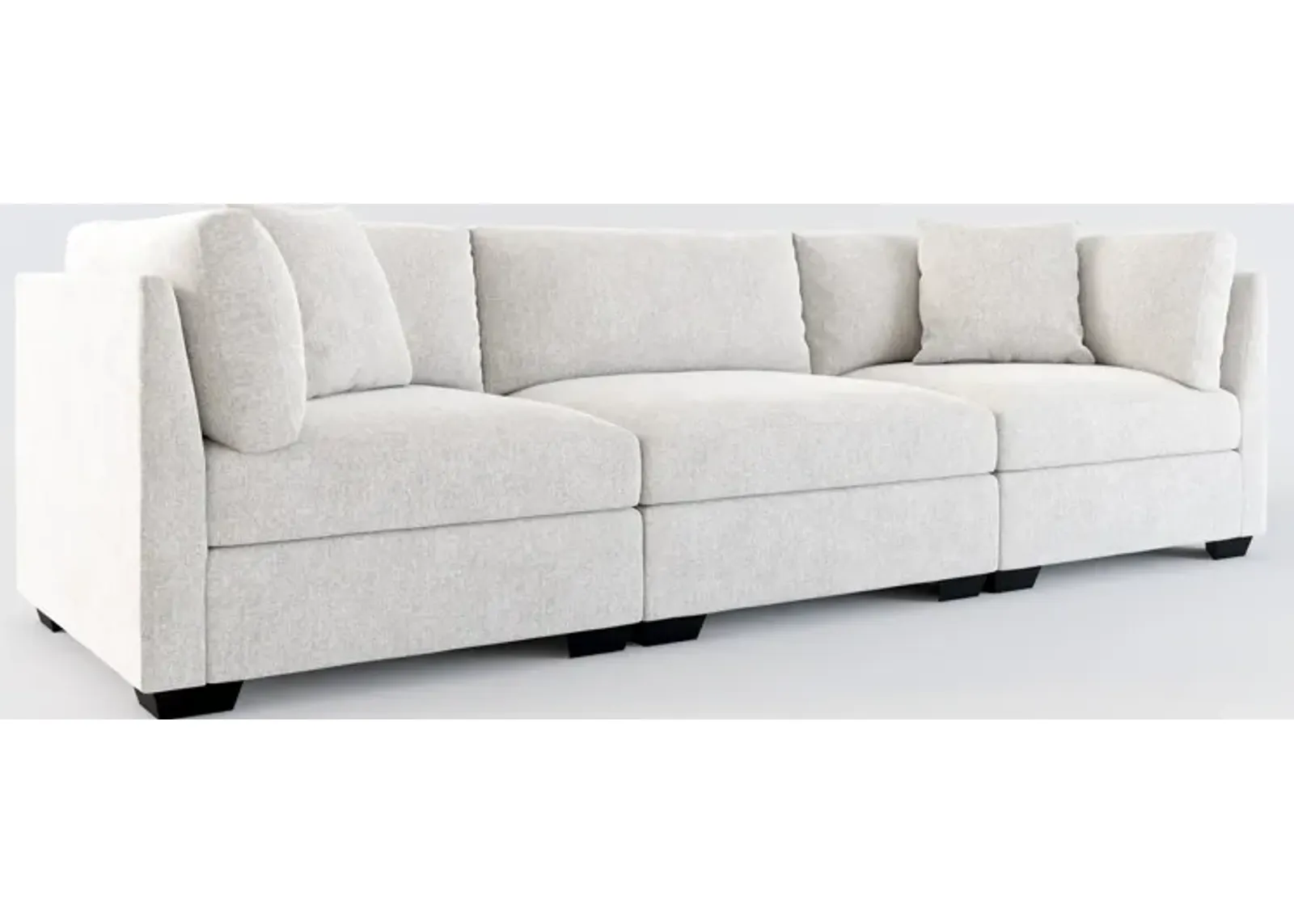 Beckham Hybrid Comfort 3-Piece Sofa - Burmese Granite