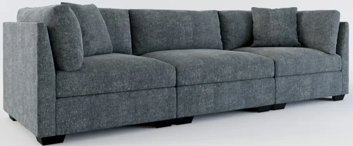 Beckham Hybrid Comfort 3-Piece Sofa - Contessa Shadow