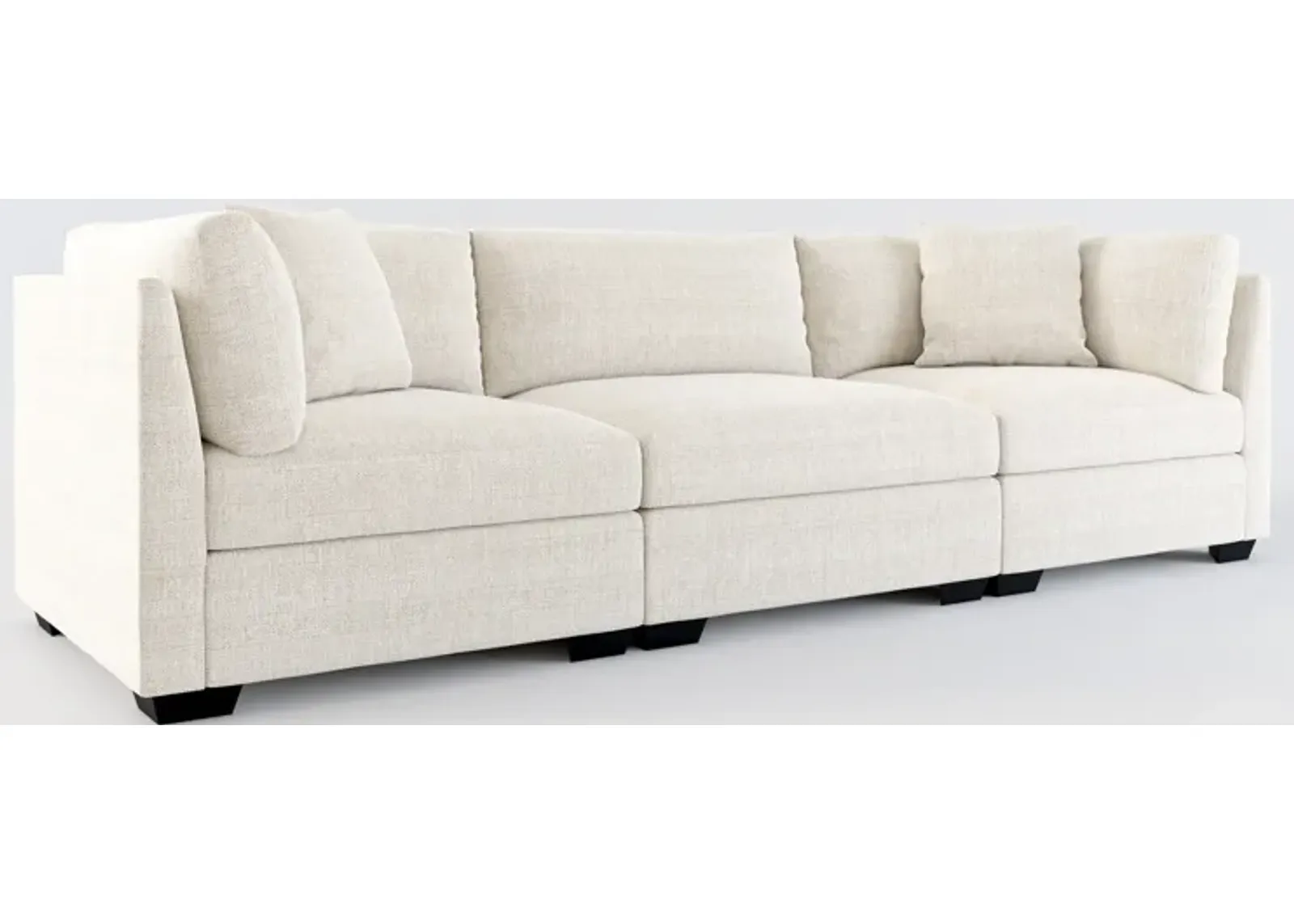 Beckham Hybrid Comfort 3-Piece Sofa - Mason Porcelain