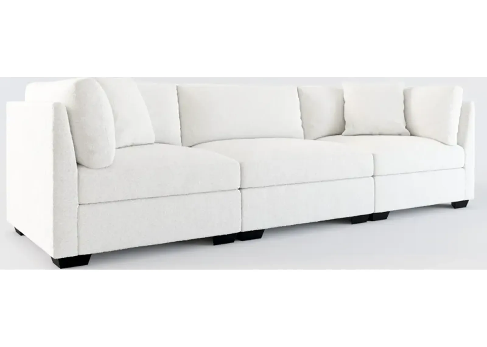 Beckham Hybrid Comfort 3-Piece Sofa - Bloke Snow