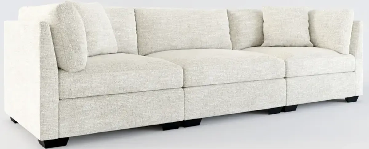 Beckham Hybrid Comfort 3-Piece Sofa - M Ivory