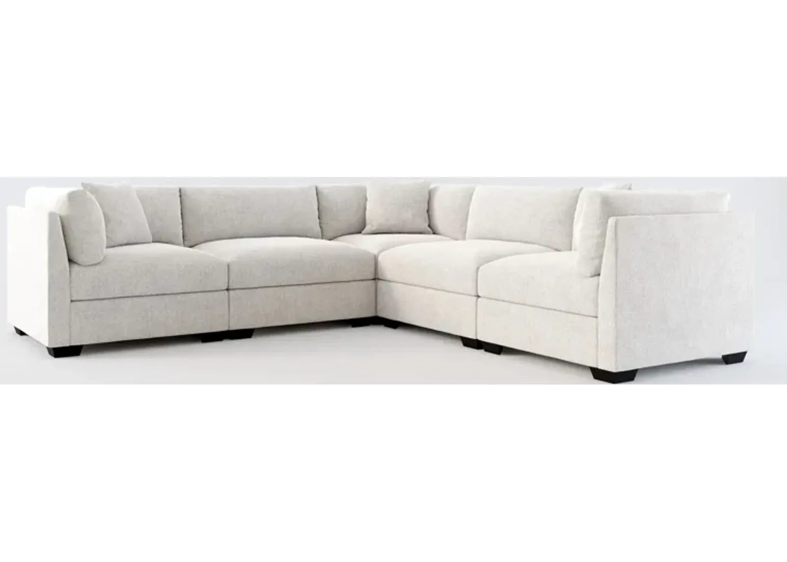 Beckham Hybrid Comfort 5-Piece Sectional - Burmese Granite