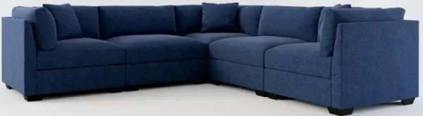 Beckham Hybrid Comfort 5-Piece Sectional - Oslo Navy