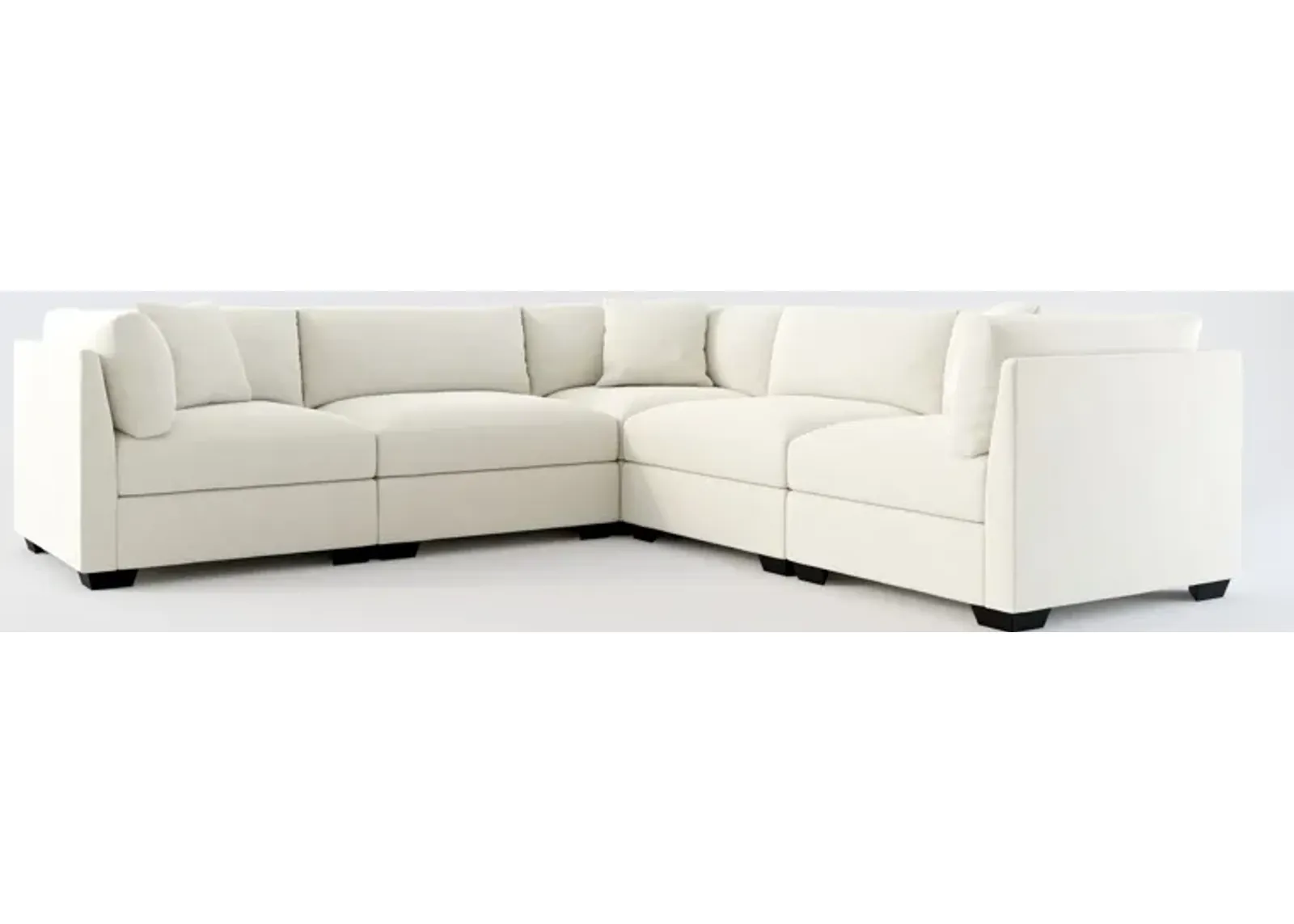 Beckham Hybrid Comfort 5-Piece Sectional - Anders Ivory