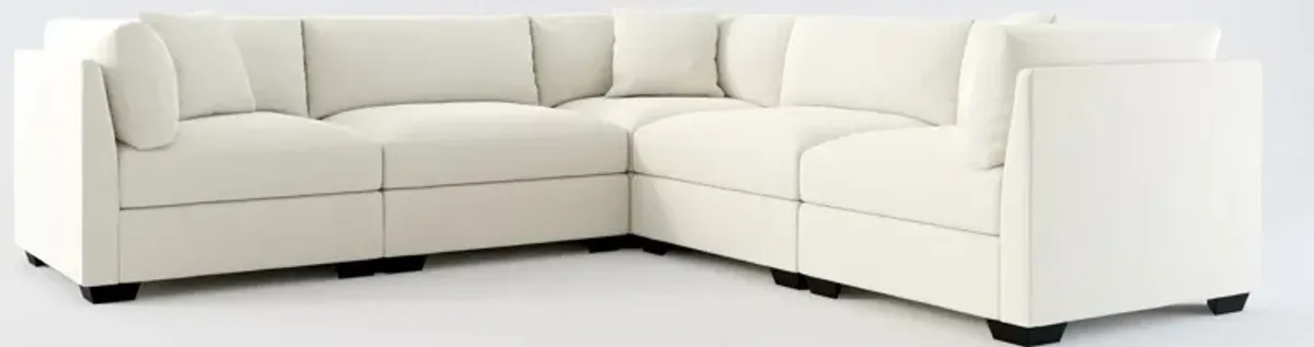 Beckham Hybrid Comfort 5-Piece Sectional - Anders Ivory