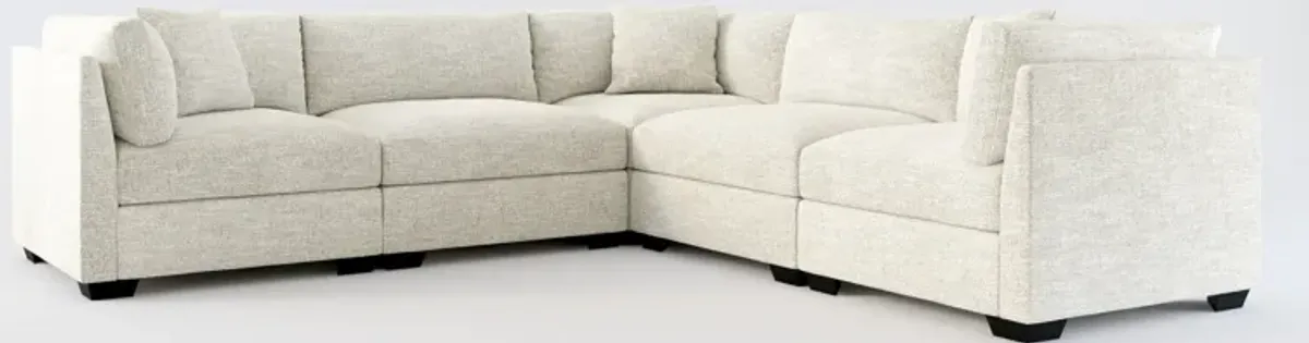 Beckham Hybrid Comfort 5-Piece Sectional - M Ivory