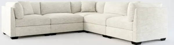Beckham Hybrid Comfort 5-Piece Sectional - M Ivory