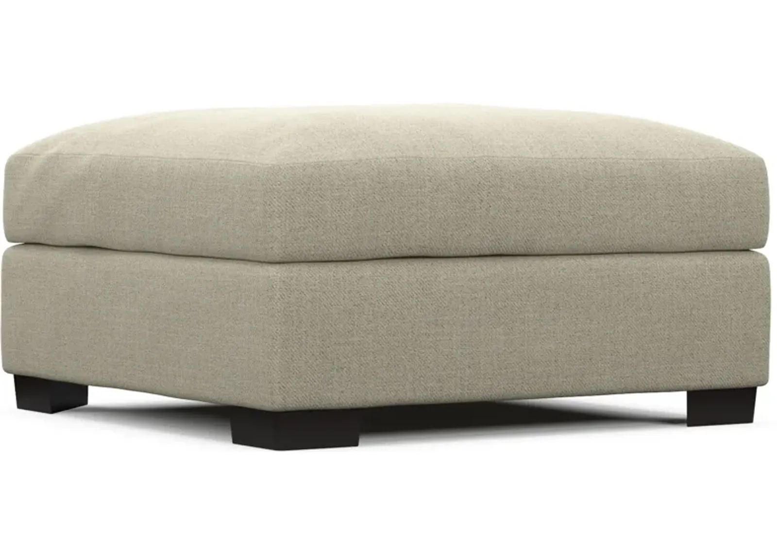 Beckham Foam Comfort Ottoman - Broderick Charcoal