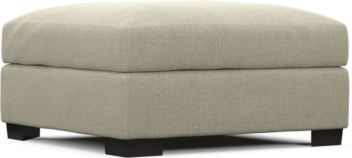 Beckham Foam Comfort Ottoman - Broderick Charcoal