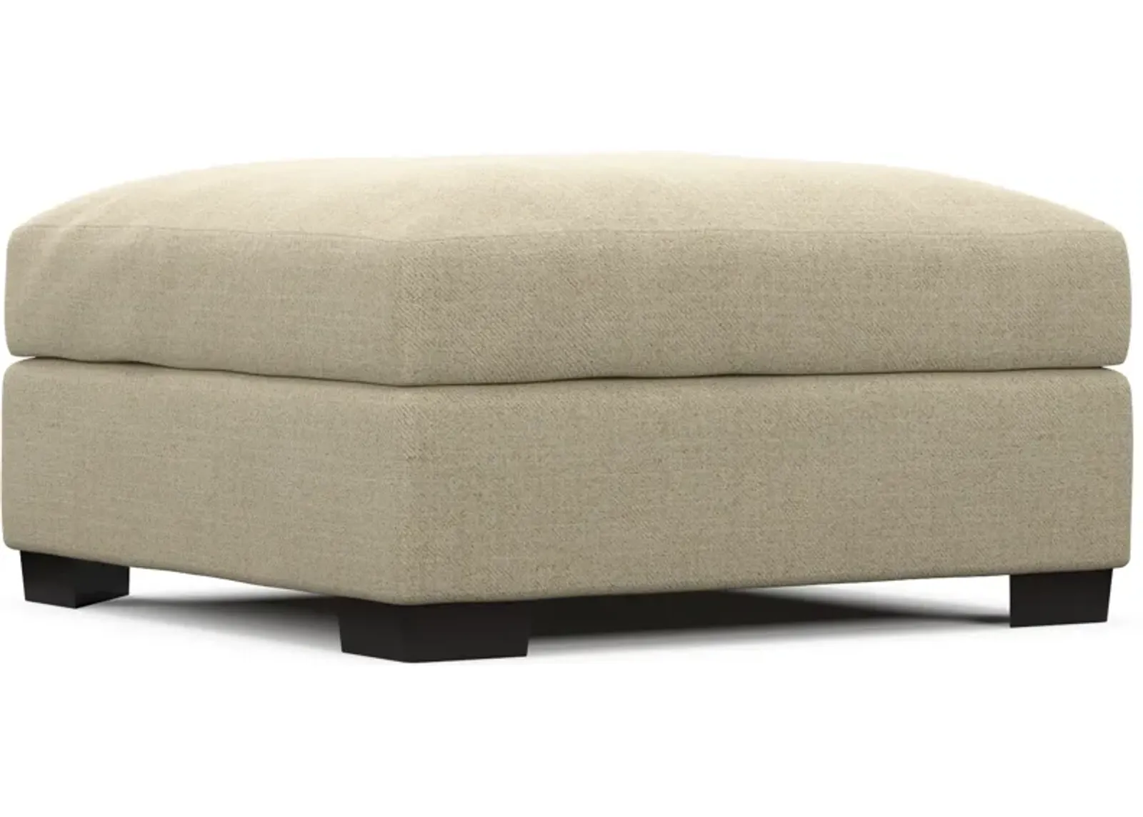 Beckham Foam Comfort Ottoman - Broderick Sand