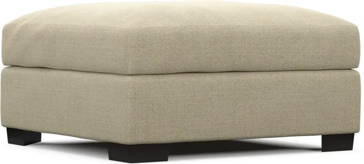 Beckham Foam Comfort Ottoman - Broderick Sand