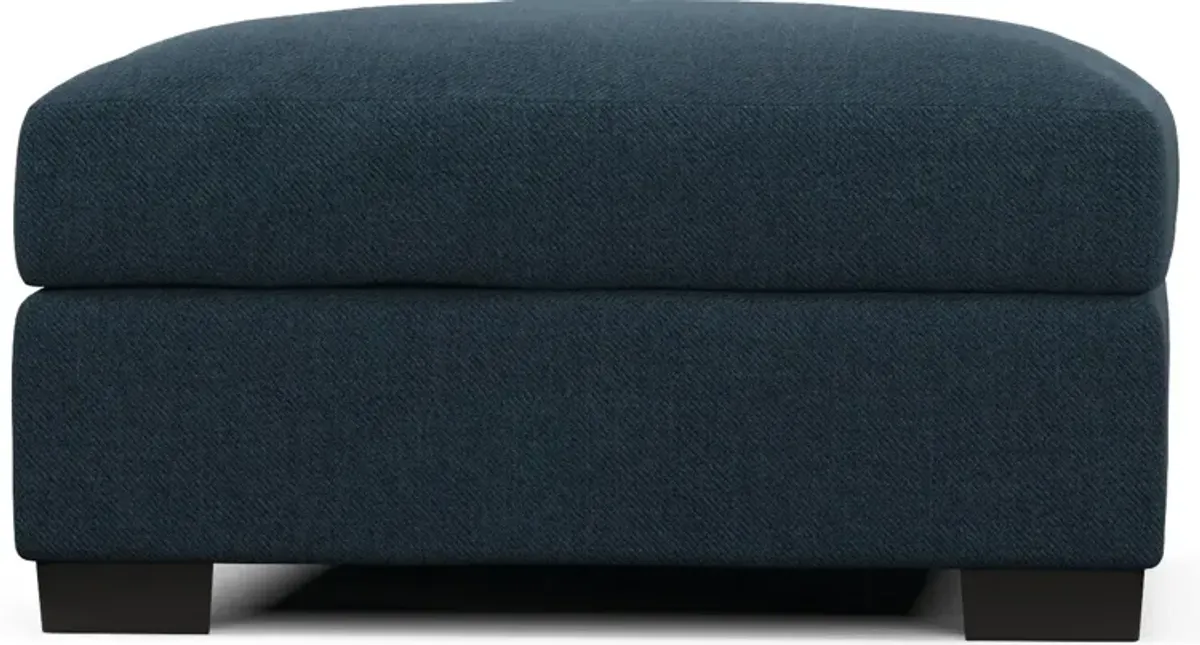 Beckham Foam Comfort Ottoman - Broderick Indigo