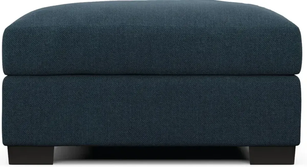 Beckham Foam Comfort Ottoman - Broderick Indigo