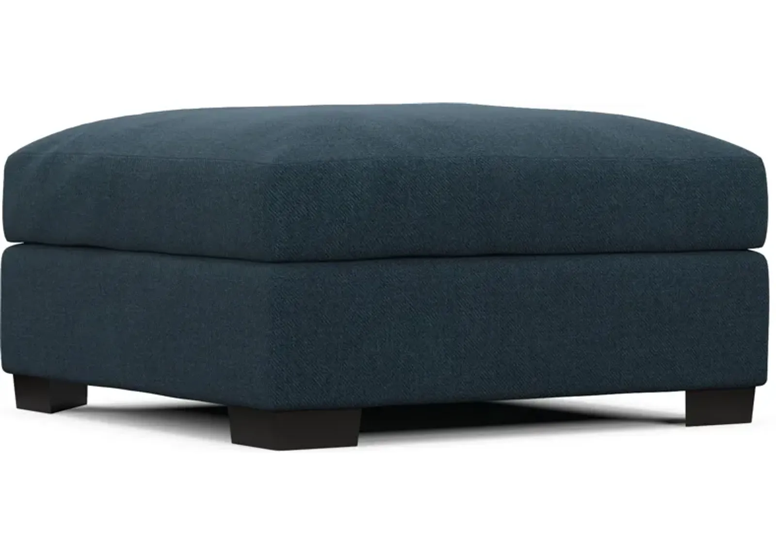 Beckham Foam Comfort Ottoman - Broderick Indigo