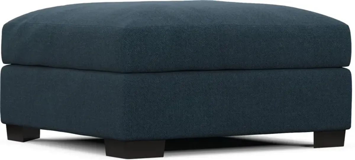 Beckham Foam Comfort Ottoman - Broderick Indigo