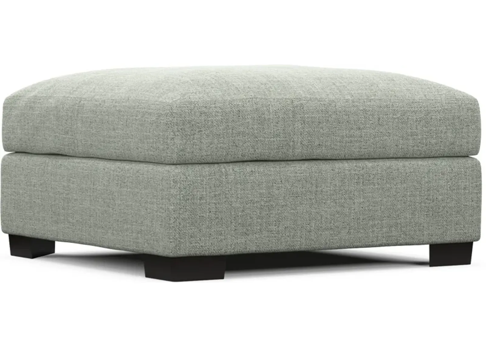 Beckham Foam Comfort Ottoman - Broderick Sea Glass