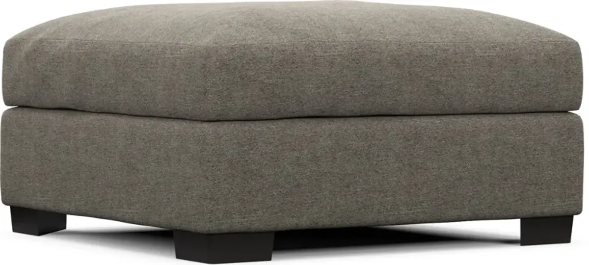 Beckham Foam Comfort Ottoman - Bridger Metal