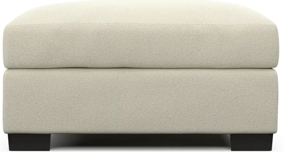 Beckham Foam Comfort Ottoman - Fincher Ivory