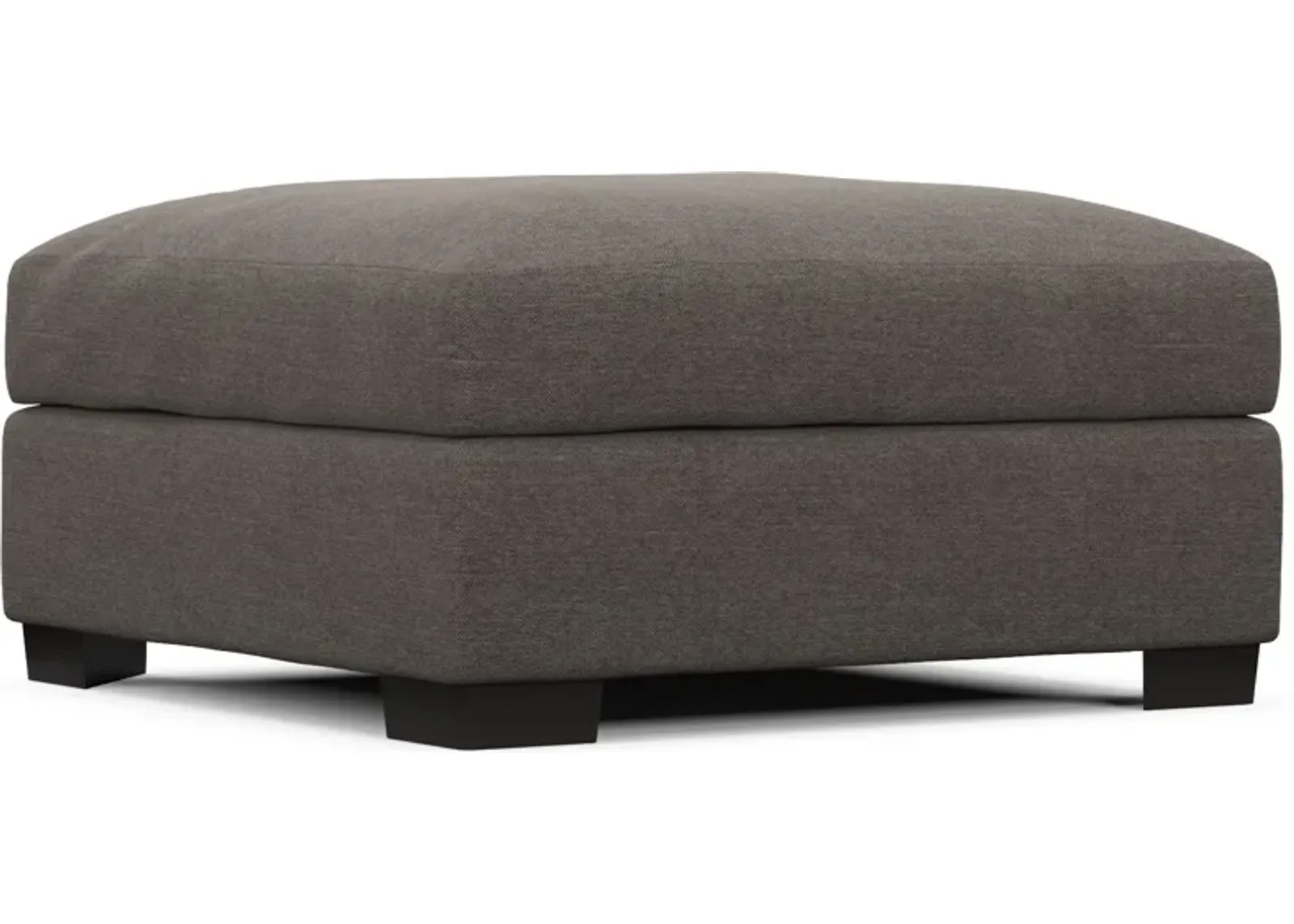 Beckham Foam Comfort Ottoman - Presidio Steel