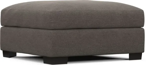 Beckham Foam Comfort Ottoman - Presidio Steel