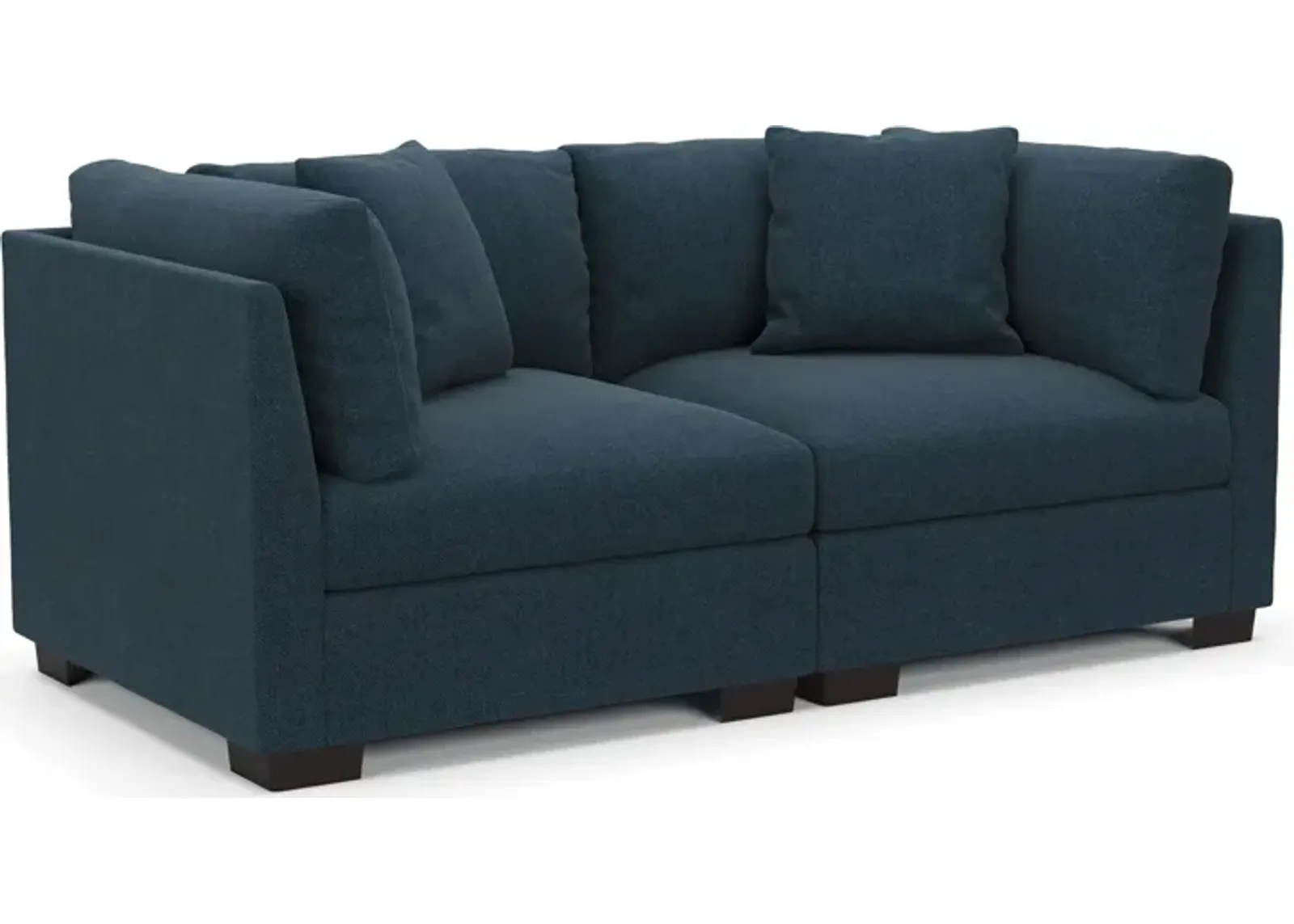 Beckham Foam Comfort 2-Piece Sofa - Broderick Indigo