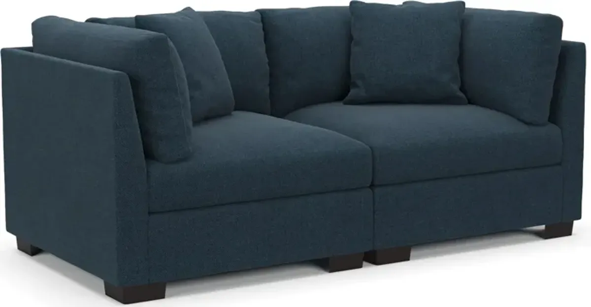 Beckham Foam Comfort 2-Piece Sofa - Broderick Indigo