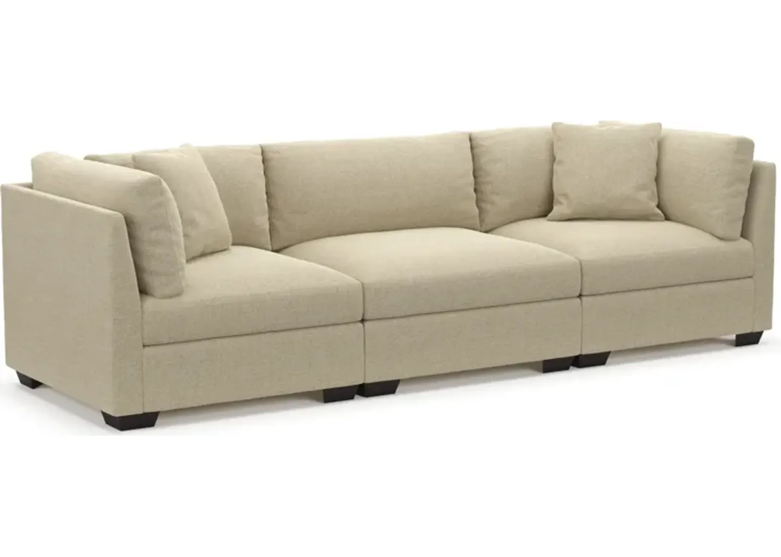 Beckham Foam Comfort 3-Piece Sofa - Broderick Sand