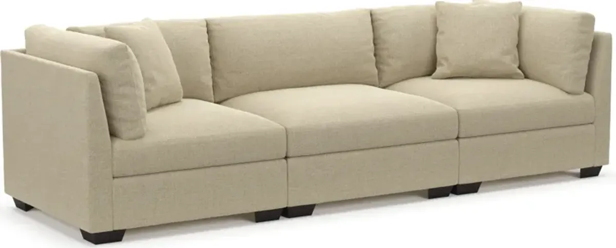 Beckham Foam Comfort 3-Piece Sofa - Broderick Sand