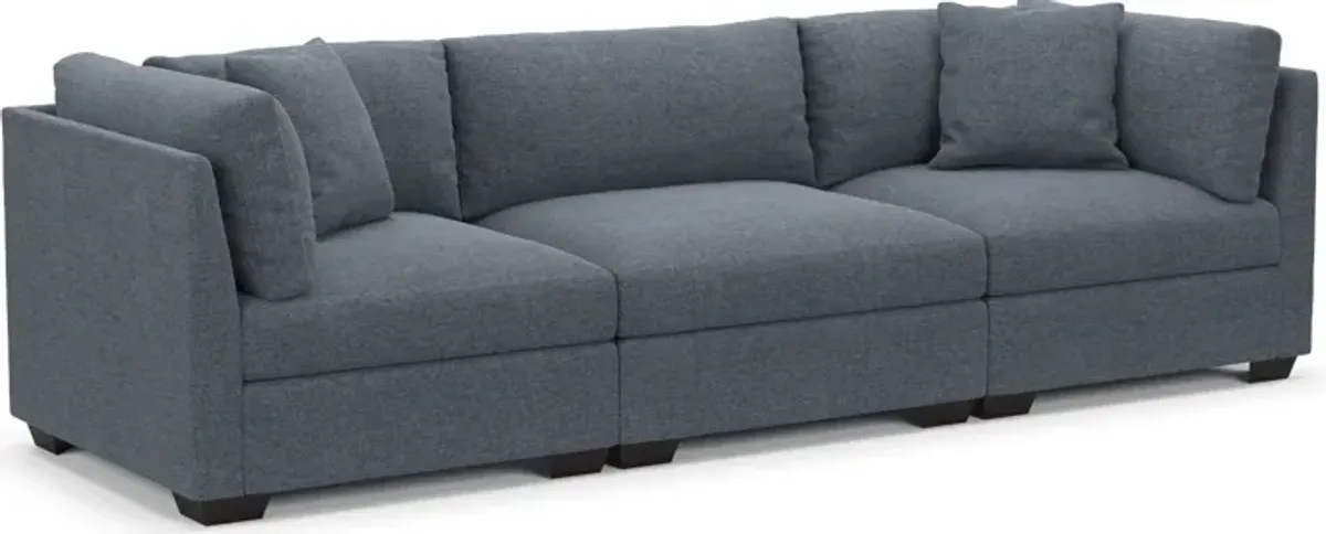 Beckham Foam Comfort 3-Piece Sofa - Bridger Navy