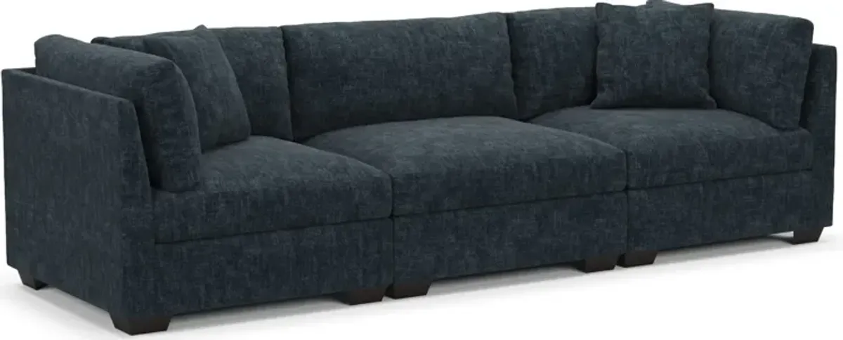 Beckham Foam Comfort 3-Piece Sofa - Argo Navy