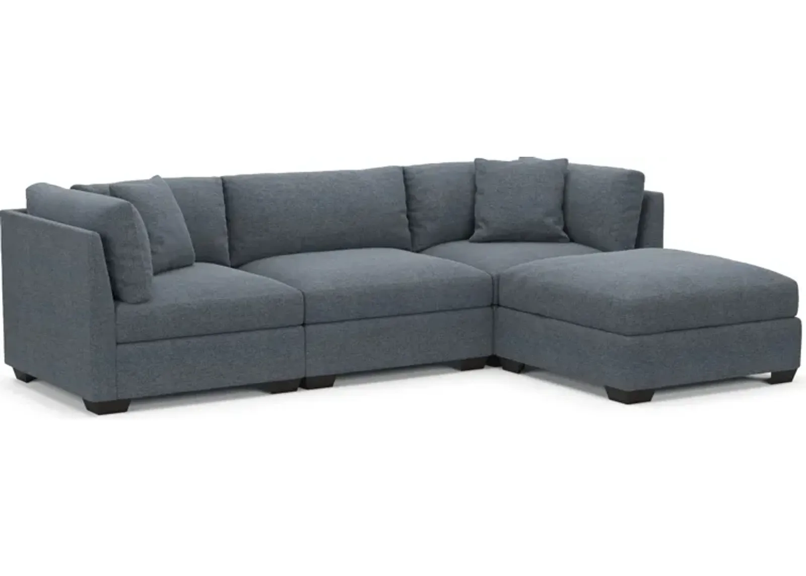 Beckham Foam Comfort 3-Piece Sofa and Ottoman - Bridger Navy