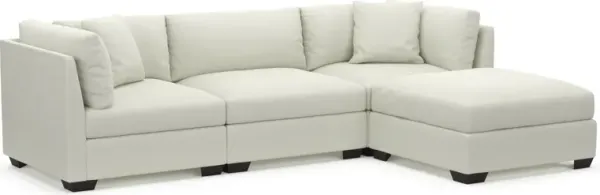 Beckham Foam Comfort 3-Piece Sofa and Ottoman - Liv Arctic