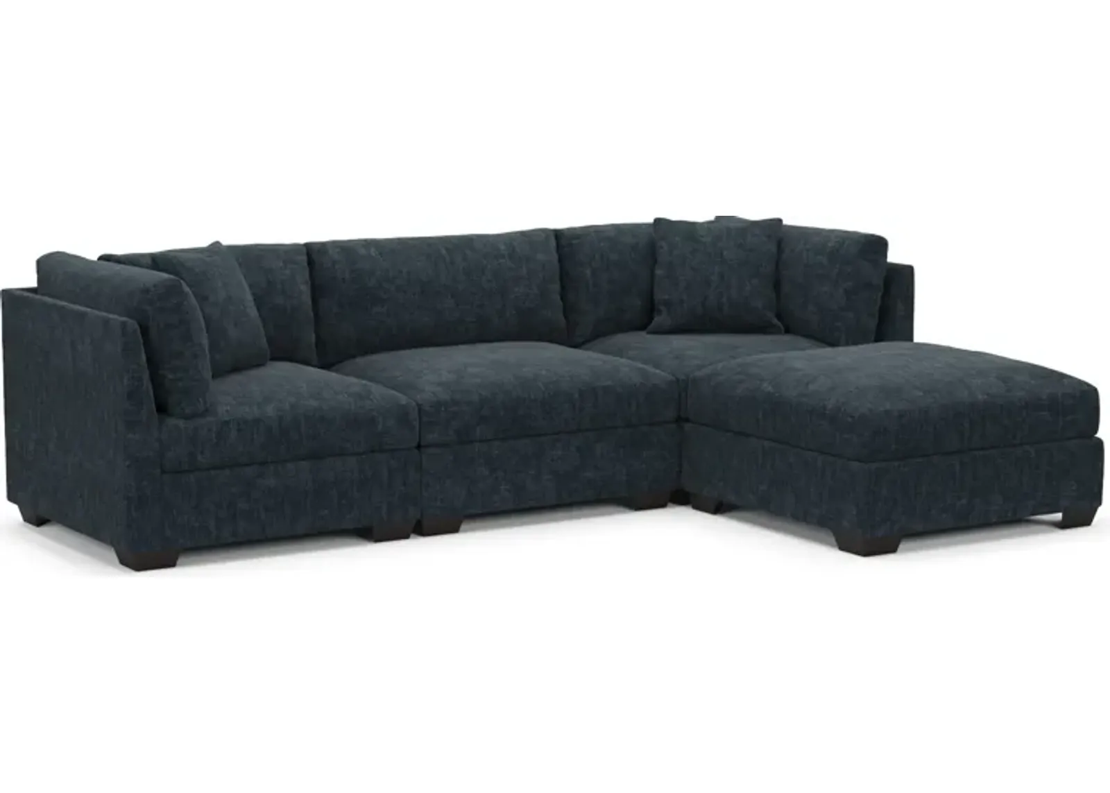 Beckham Foam Comfort 3-Piece Sofa and Ottoman - Argo Navy