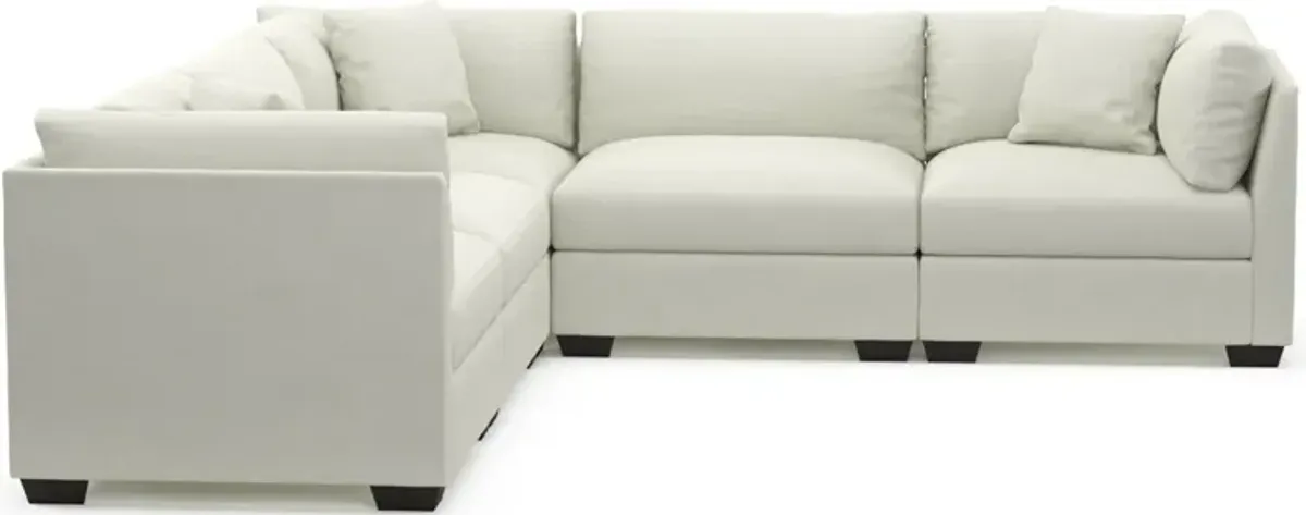 Beckham Foam Comfort 5-Piece Sectional - LIV ARCTIC