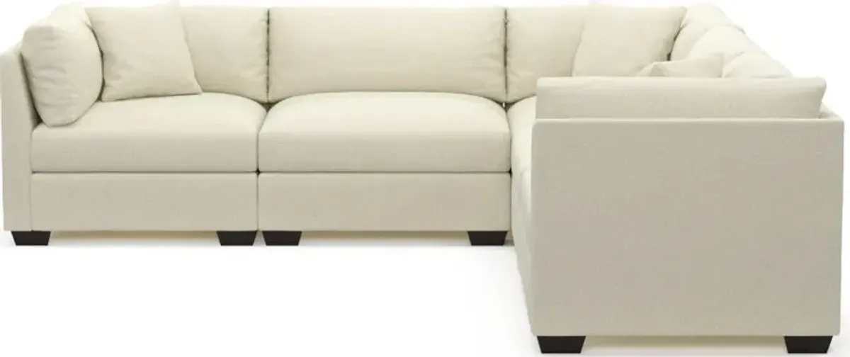 Beckham Foam Comfort 5-Piece Sectional - Fincher Ivory