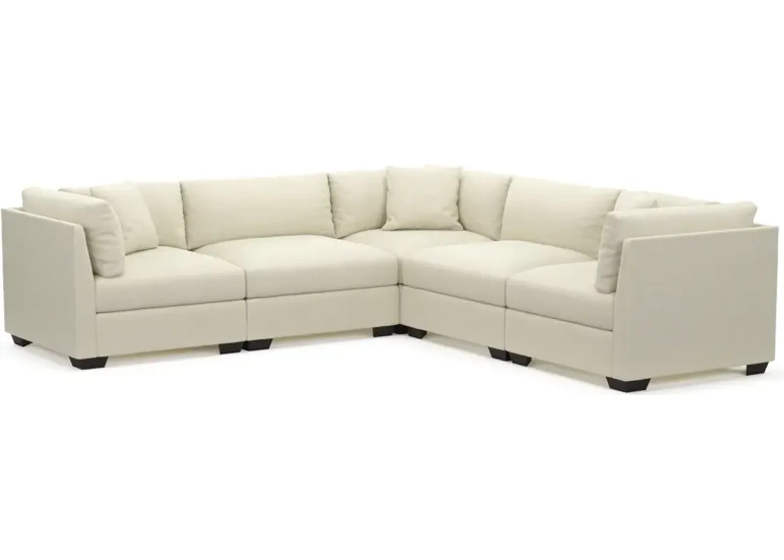 Beckham Foam Comfort 5-Piece Sectional - Fincher Ivory