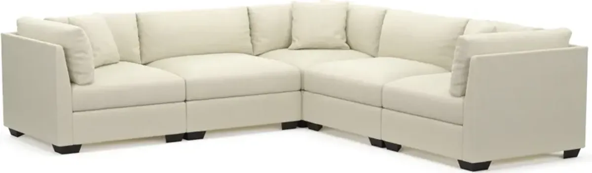 Beckham Foam Comfort 5-Piece Sectional - Fincher Ivory