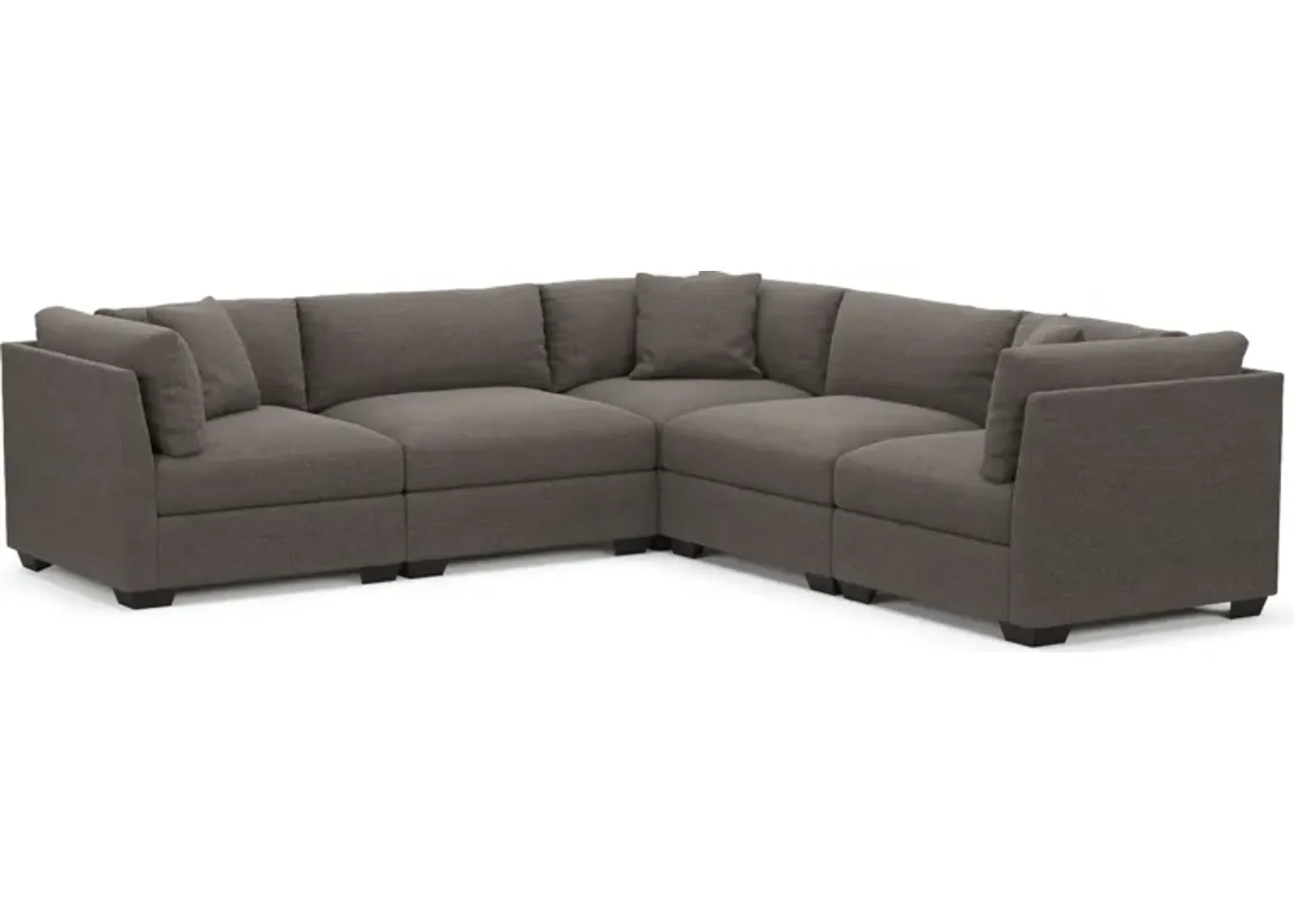 Beckham Foam Comfort 5-Piece Sectional - Presidio Steel