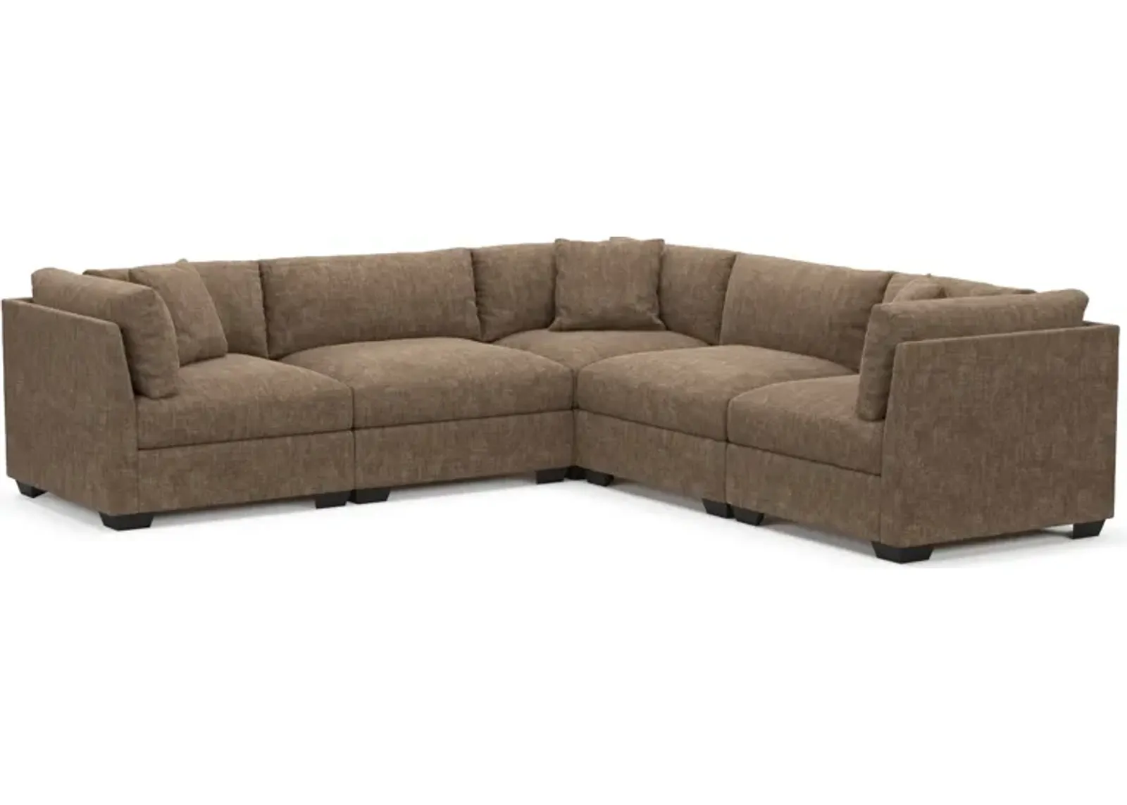 Beckham Foam Comfort 5-Piece Sectional - Argo Java