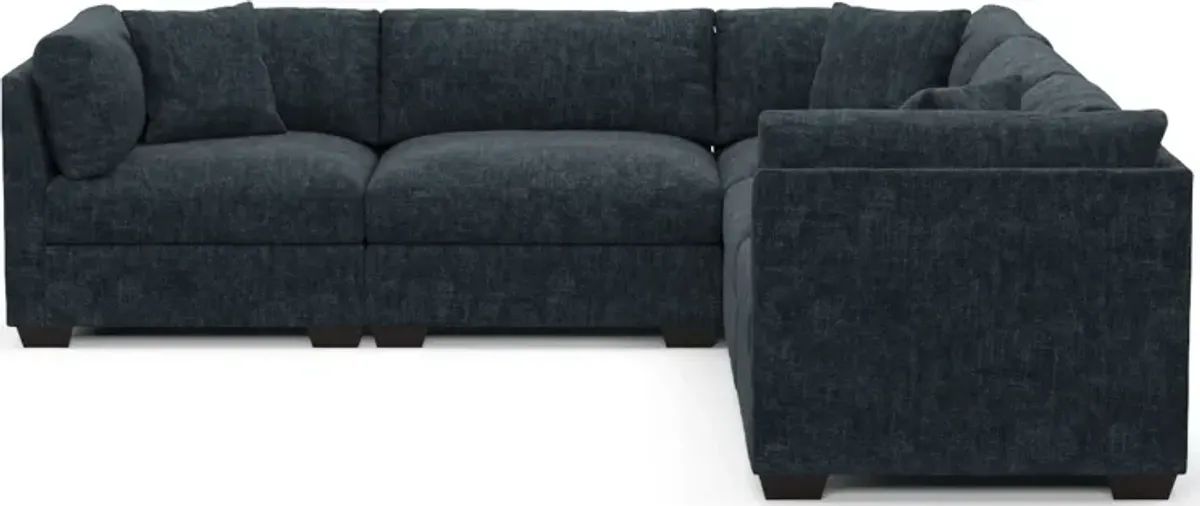 Beckham Foam Comfort 5-Piece Sectional - Argo Navy