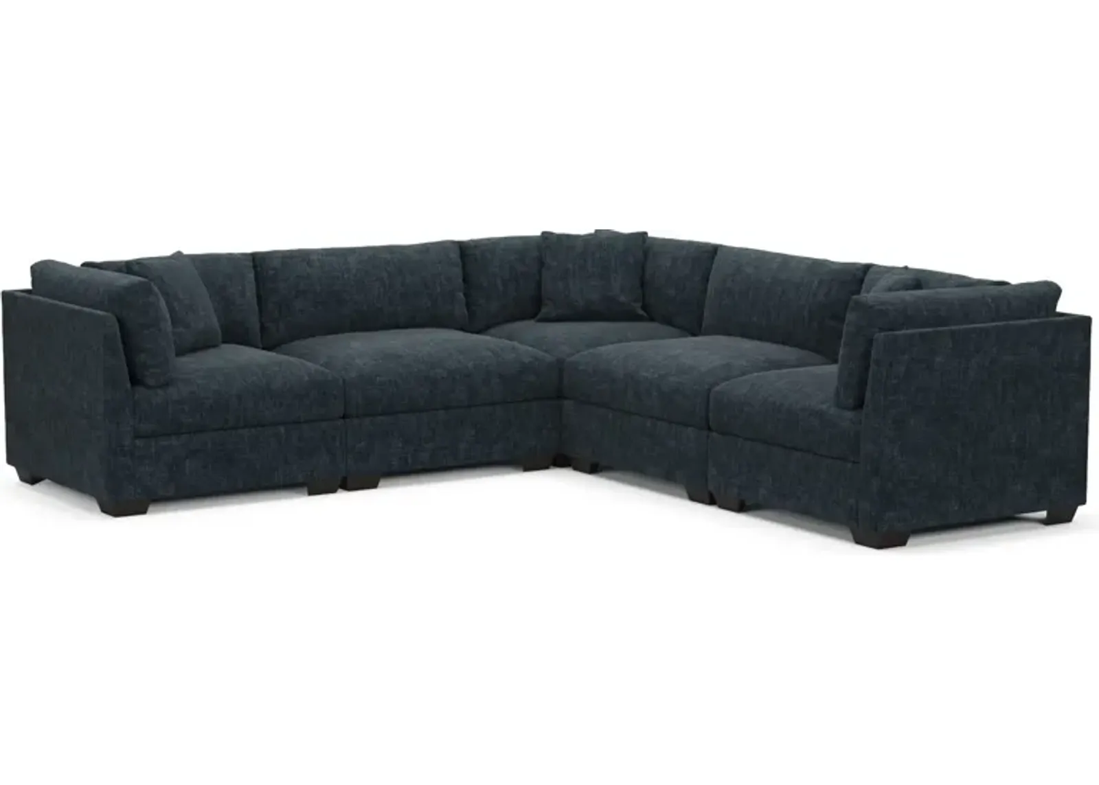 Beckham Foam Comfort 5-Piece Sectional - Argo Navy